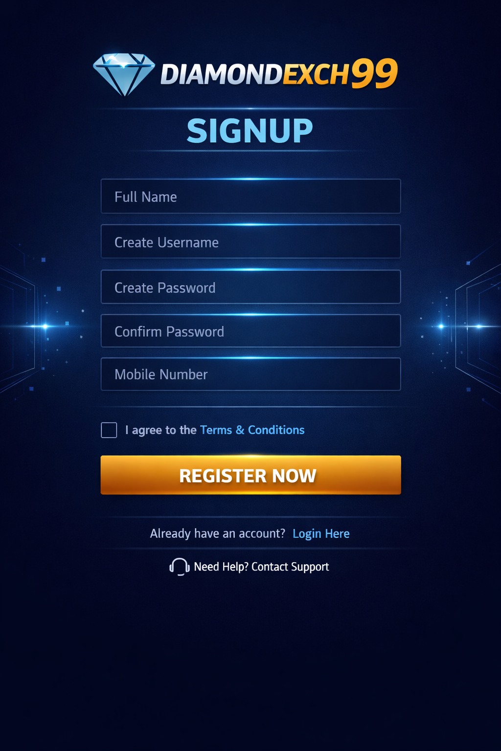 DiamondExch99 Registration Step by Step Guide Image